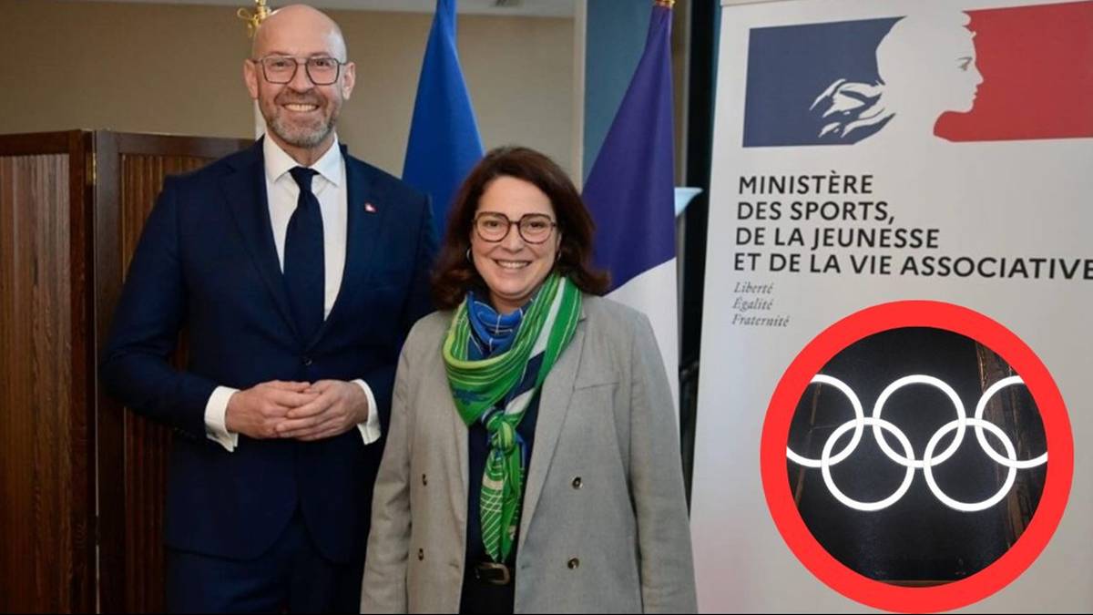 Minister sportu Jakub Rutnicki i minister sportu Francji Marina Ferrari podczas rozmów w Paryżu