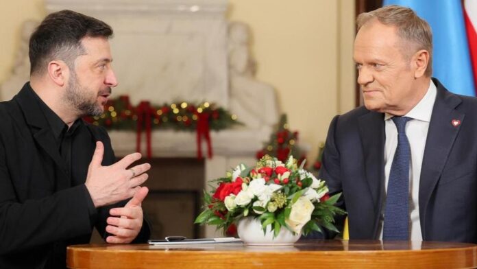 Zełenski w Warszawie podczas spotkania z premierem Donaldem Tuskiem