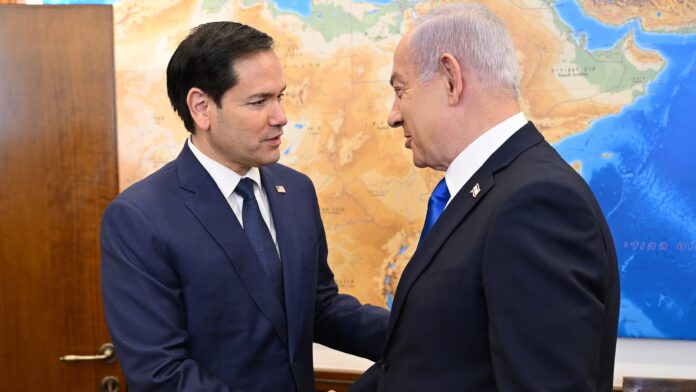 Plan pokojowy dla Gazy – Marco Rubio i Benjamin Netanjahu podczas rozmów